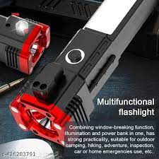 Rechargeable Flashlight With Hammer Glass